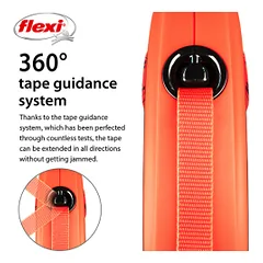Flexi Xtreme juostinis, oranžinis pavadėlis šunims, S, 5 m — 4 nuotrauka
