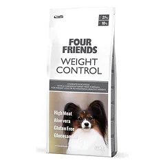 Four Friends Weight Control begrūdis sausas maistas šunims su antsvoriu su vištiena ir kalakutiena, 12 kg