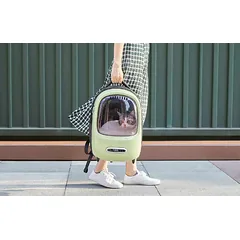 Gyvūno transportavimo krepšys PETKIT Breezy2, Žalias — 3 nuotrauka