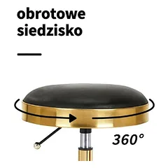 Activ H7 - auksinė ritininė kėdė su aukščio reguliavimu, juoda — 2 nuotrauka