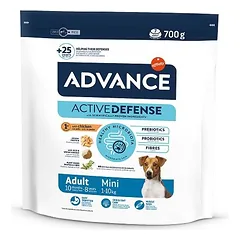 Advance Mini Adult sausas maistas mažų veislių suaugusiems šunims su vištiena ir ryžiais, 0.7 kg