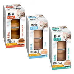 BRIT Care Cat Mousse Real Mix skonių su tunu18x25 g kačių maistas
