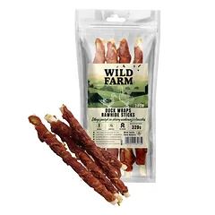 WILD FARM Ilga jautienos odos lazdelė su antiena 28cm 320g skanėstai šunims