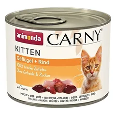 ANIMONDA Carny Kitten Poultry&Beef 200 g paukštiena ir jautiena kačiukams