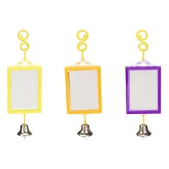 Beeztees veidrodis su varpeliu papūgėlėms, Matmenys: 12 x 6 cm — 2 nuotrauka