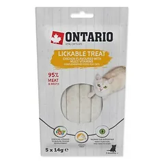 Ontario Cat Lickable Treats Chicken Flavoured with Multi Vitamins 70 г