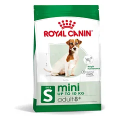 ROYAL CANIN Mini Adult 8+ 8 kg sausas ėdalas vyresniems 8-12 metų amžiaus mažų veislių šunims