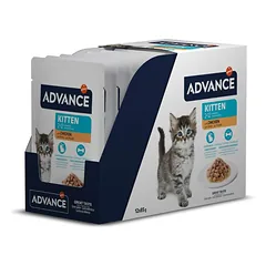 Advance Wet Kitten Chicken Flow konservai katėms 12*85g