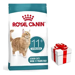 ROYAL CANIN Ageing Sterilised 11+ 2 kg sauso ėdalo suaugusioms vyresnėms nei 11 metų katėms, sterilizuotas + Staigmena katei