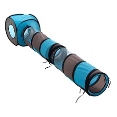 zooplus Exclusive tunelis katėms Connect 2in1, 1 rinkinys (1 tunelis + 1 kubas) — 5 nuotrauka