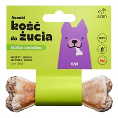 AZANKI Šuns kaulas su vabzdžiais ir kokosu S/M 12cm