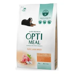 Optimeal Puppy Large Breed sausas pašaras su kalakutiena didelių veislių šuniukams