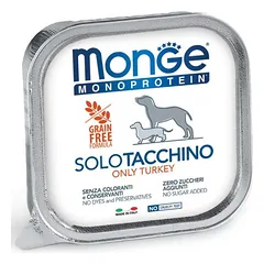 Monge Monoproteinic 100% Turkey pašteta su kalakutiena visų veislių šunims, 150 g