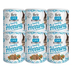 BRIT CARE Cat Snack Superfruits Herring 6x100g