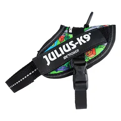 Julius - K9 IDC Powerharness Daycare - šuns pakinktai su atspindinčiais elementais, spalvingo miesto raštas, 1 — 4 nuotrauka