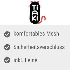 TIAKI petnešos katėms Comfy su pavadėliu, Vidutiniams 3–5 kg — 4 nuotrauka