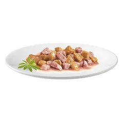 Gourmet Gold švelnūs kąsneliai, drėgnas maistas katėms 12 x 85 g, Lachs & Huhn — 5 nuotrauka