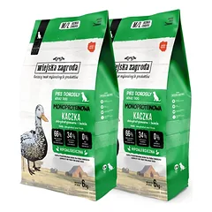 WIEJSKA ZAGRODA Monoproteinų ančių mėsa šunims, traški M/L 2x6 kg