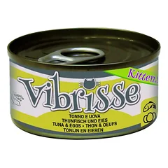 Vibrisse Kittens Tunas & Kiaušiniai konservai kačiukams su tunu ir kiaušiniais, 70 g nuotrauka