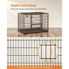 XL dydžio šunsuns narvas su 2 durimis 107 x 70 x 74,9 cm — 3 nuotrauka