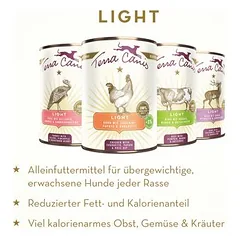 Terra Canis Light drėgnas maistas šunims 6 x 400 g — 4 nuotrauka