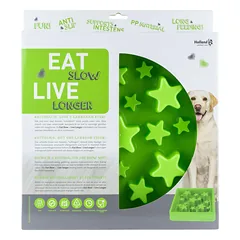 Eat Slow Live Longer Star L - kvadratinis dubuo šunims, kuris lėtina valgymą, žvaigždės, Niebieski / 30cm — 5 nuotrauka