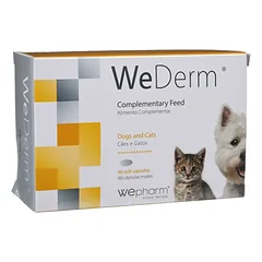 WEPHARM WeDerm odos ir kailio būklę gerinantis papildas šunims ir katėms, N60