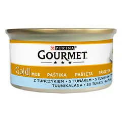 GOURMET Gold Tunų mėsos tyrė katėms, 12 vnt. po 85 g