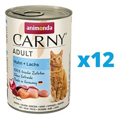 ANIMONDA Carny Adult rinkinys vištiena ir lašiša 12 x 400 g