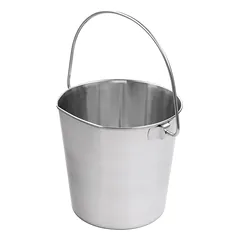 Show Tech Pail Flat Side - nerūdijančio plieno kibiras su plokščia puse, skirtas narvams - 8,5L