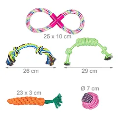 Šunų žaislų rinkinys Relaxdays 10027243.0, 10 vnt — 5 nuotrauka