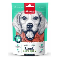 Wanpy skanėstas šunims, vytintos ėrienos dešrelės,100g