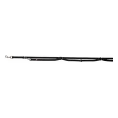 Premium pritaikomas pavadys, ilgas, XS-S 3m/15mm, juodas