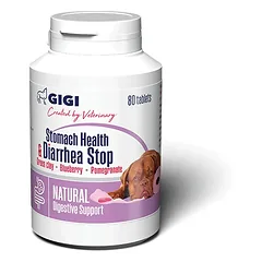 GIGI Stomach Health & Diarrhea Stop papildai šunims, 80 tabl.