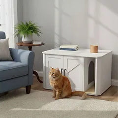 Kačių tualeto namelis Relaxdays, 85 × 50 × 49 cm — 2 nuotrauka