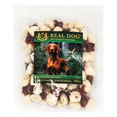 Real Dog Skanėstas Kaulas su mazgais apsuktas antiena 500g
