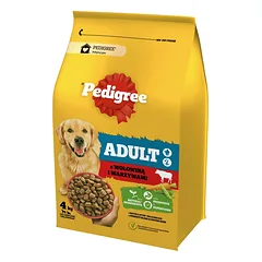 PEDIGREE Adult 4 kg su jautiena ir daržovėmis didelių ir vidutinių veislių šunims