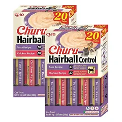 INABA Churu nuo plaukų kamuoliukų katėms - 40x14g