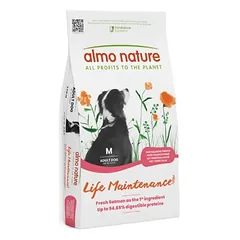 Almo Nature Life Maintenance Adult su lašiša ir ryžiais Medium, sausas maistas šunims