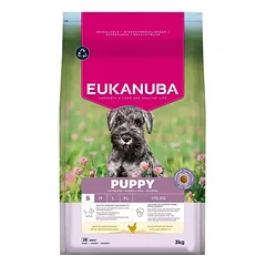 Eukanuba Life Care Puppy sausas maistas mažų veislių šuniukams su vištiena S 3 kg