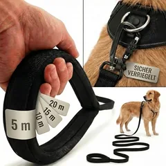 HUND IST KÖNIG ilgas pavadėlis su saugiu karabinu ir rankena, 20 m — 2 nuotrauka