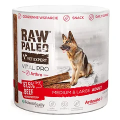 RAW PALEO Vital Pro Arthro Beef Medium Large 100g monoproteininis funkcionalus skanėstas sąnariams šunims