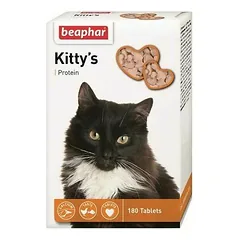 Beaphar Kittys + Protein (Fish) 180 tabl. — 1 nuotrauka