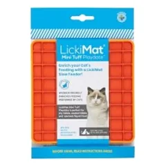 Laižymo kilimėlis LickiMat Cat Playdate Tuff, oranžinis