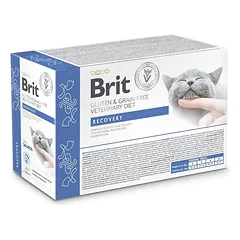 BRIT Veterinary Diet Grain Free Recovery Cat Fillets in Gravy Salmon 12x85g katėms reabilitacijos laikotarpiu