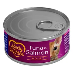 LOVELY HUNTER Tuna Salmon suaugusių kačių konservai pašaras su tunu ir lašiša 85g