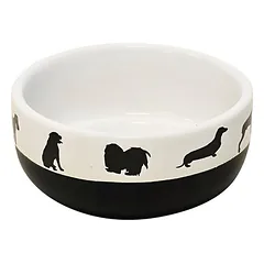 Nobby Hunde Keramik-Napf Shape weiß/schwarz