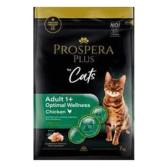 Kačių ėdalas – Prospera Plus Adult 1+ Chicken Optimal Wellness, 7 kg