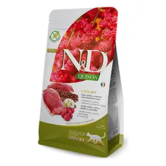 N&D Quinoa Urinary Visavertis dietinis ėdalas katėms šlapimo takų ligų mažinimui su antiena 1.5 kg
