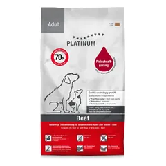 Platinum Adult sausas šunų maistas su jautiena, 1,5 kg